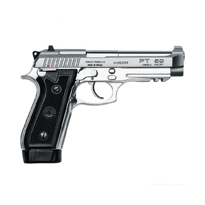 PISTOLA TAURUS PT59, CALIBRE 380 ACP, INOX FOSCO